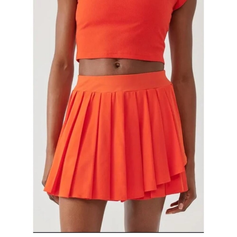 Outdoor Voices Orange Mini Skater Skirt